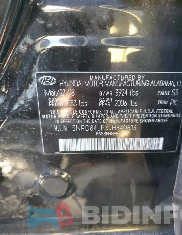 5NPD84LFXJH340813 Photo# 13
