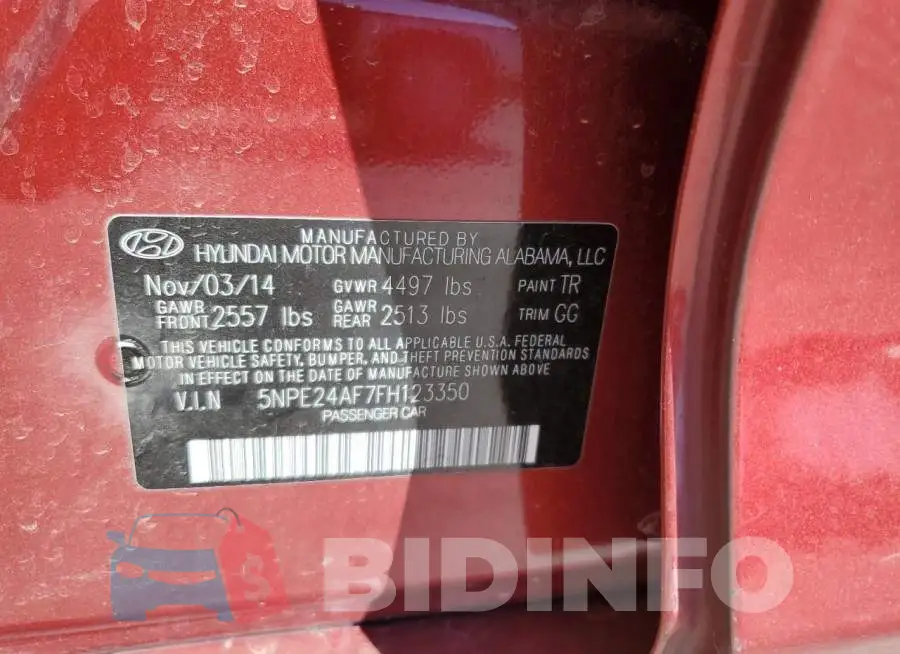 5NPE24AF7FH123350 Photo# 10
