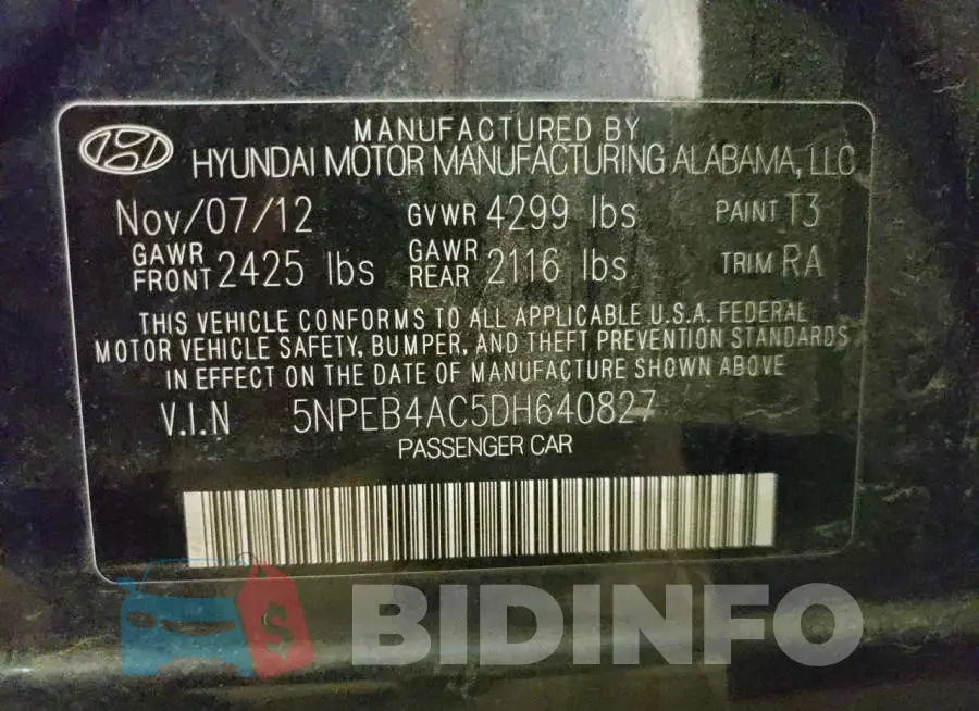 5NPEB4AC5DH640827 Photo# 10