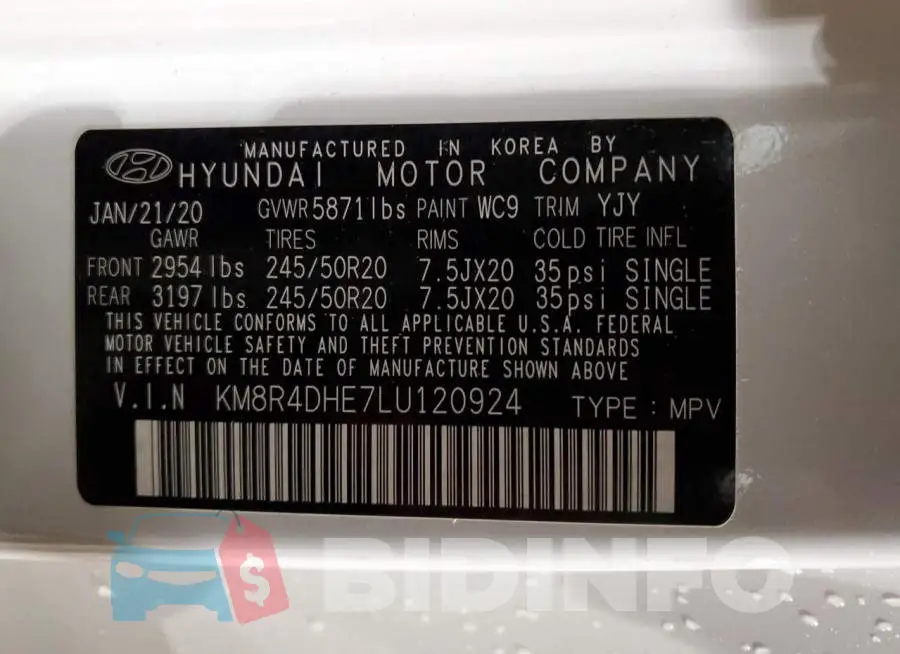 KM8R4DHE7LU120924 Photo# 13