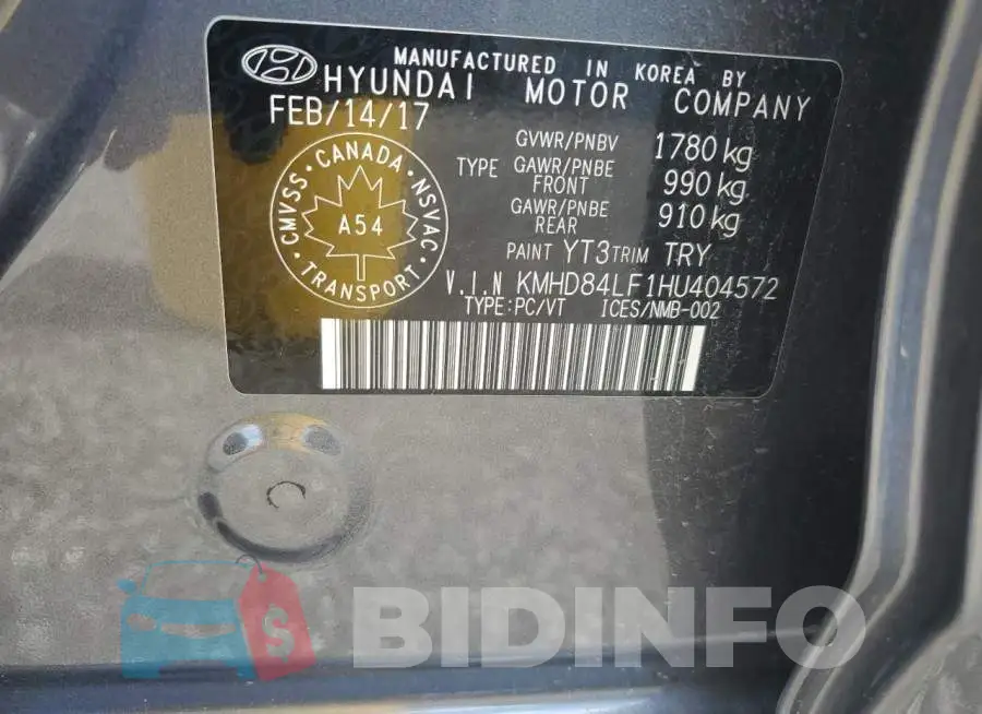 KMHD84LF1HU404572 Photo# 10