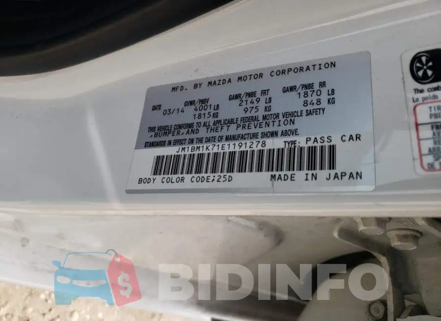 JM1BM1K71E1191278 Photo# 13