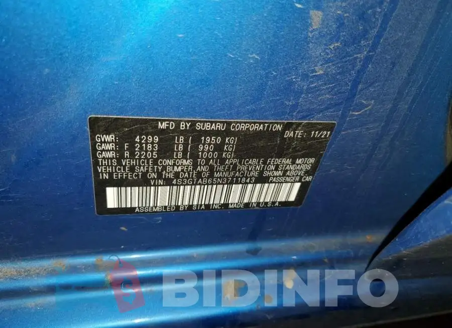4S3GTAB65N3711843 Photo# 13