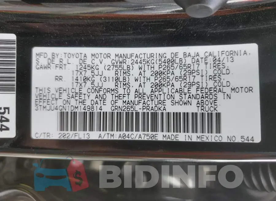 3TMJU4GN1DM149814 Photo# 13