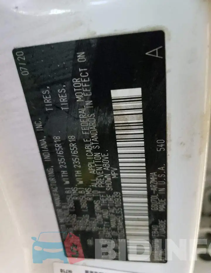 5TDGZRAH5LS510939 Photo# 10