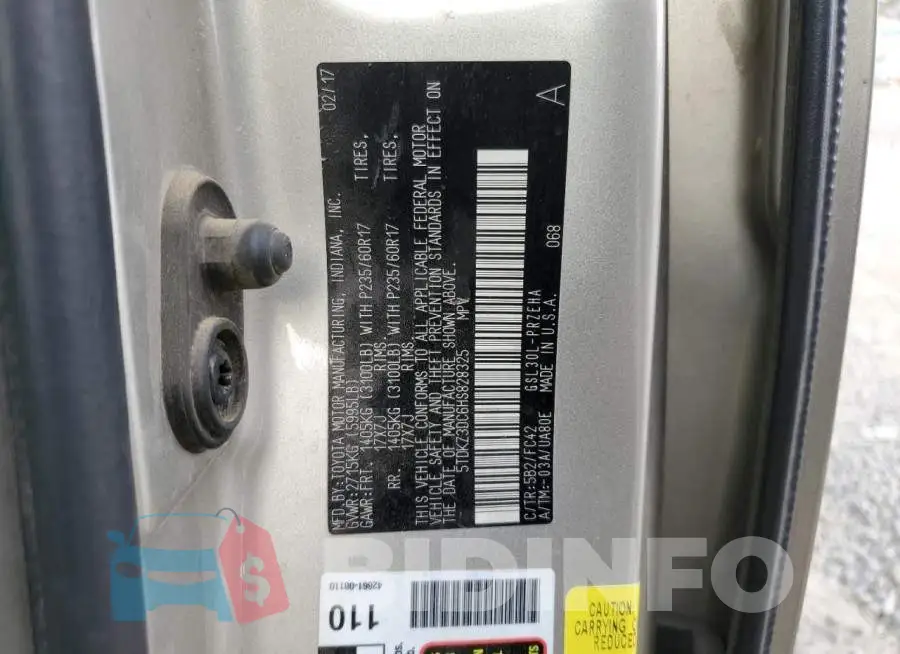 5TDKZ3DC6HS828325 Photo# 10