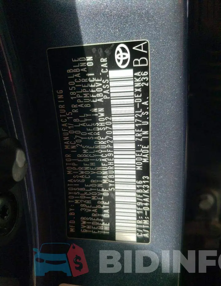 5YFBURHE9FP270702 Photo# 12