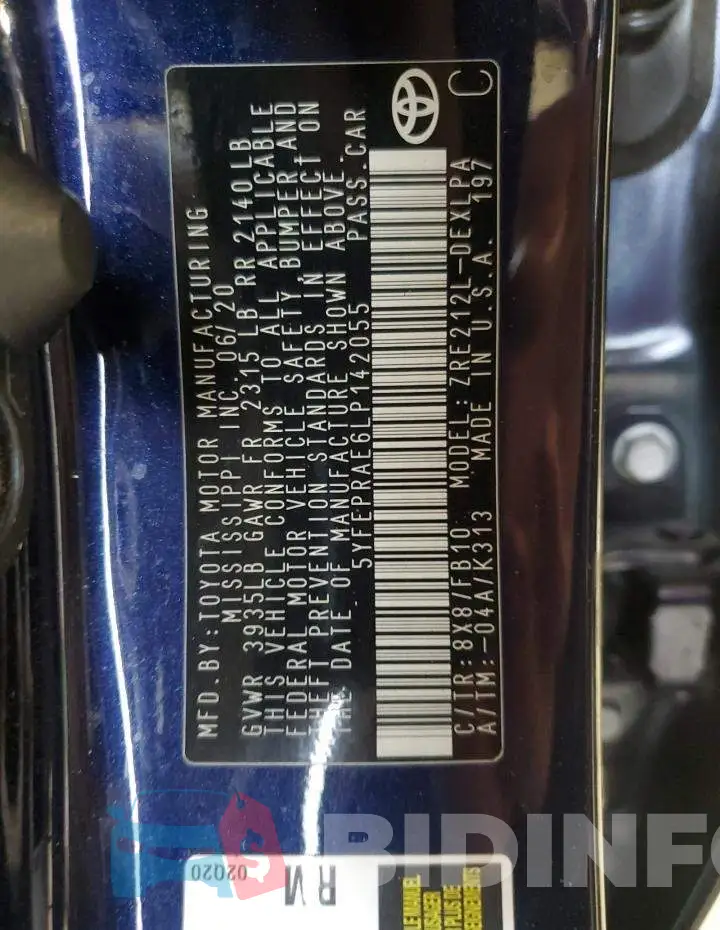 5YFEPRAE6LP142055 Photo# 10