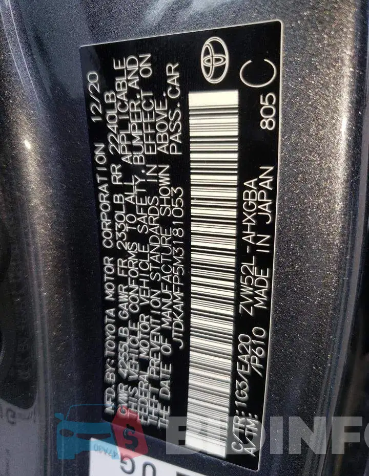 JTDKAMFP5M3181053 Photo# 10