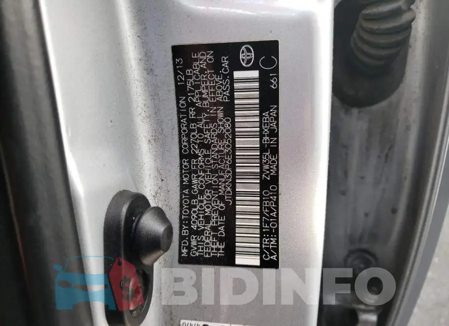 JTDKN3DP6E3052080 Photo# 12