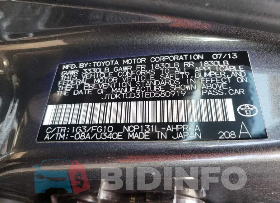 JTDKTUD31ED580919 Photo# 10