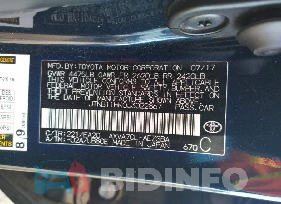 JTNB11HK0J3022867 Photo# 10