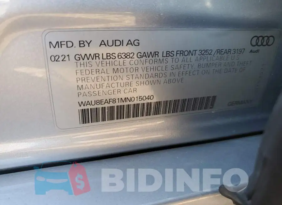 WAU8EAF81MN015040 Photo# 10