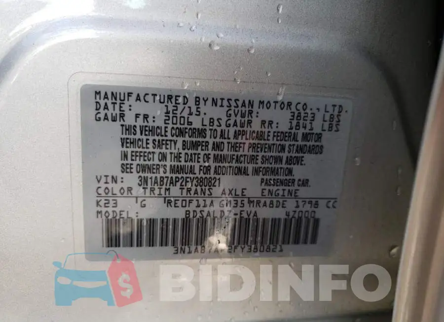 3N1AB7AP2FY380821 Photo# 10
