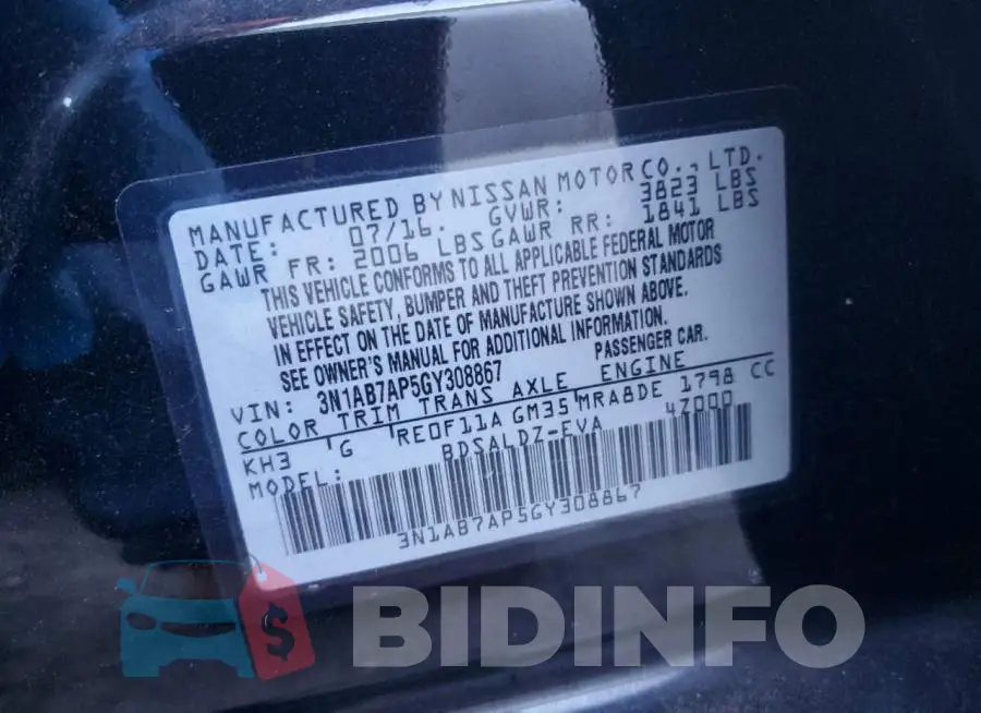 3N1AB7AP5GY308867 Photo# 12