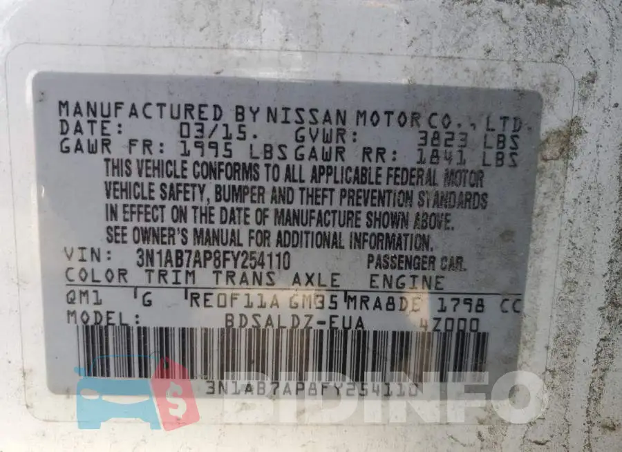 3N1AB7AP8FY254110 Photo# 13