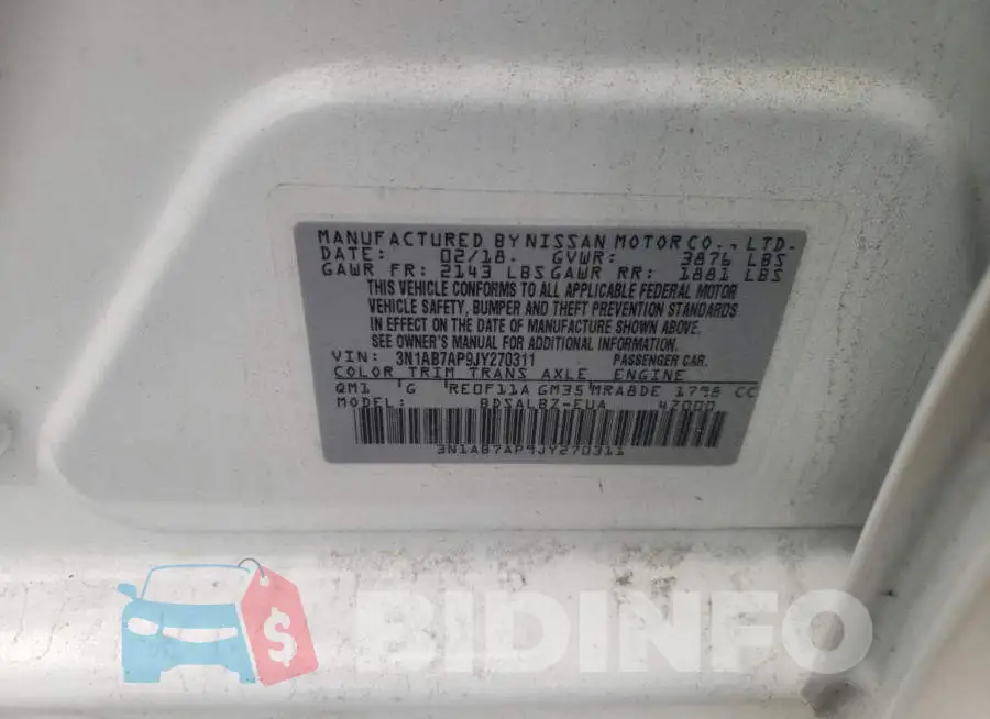 3N1AB7AP9JY270311 Photo# 10
