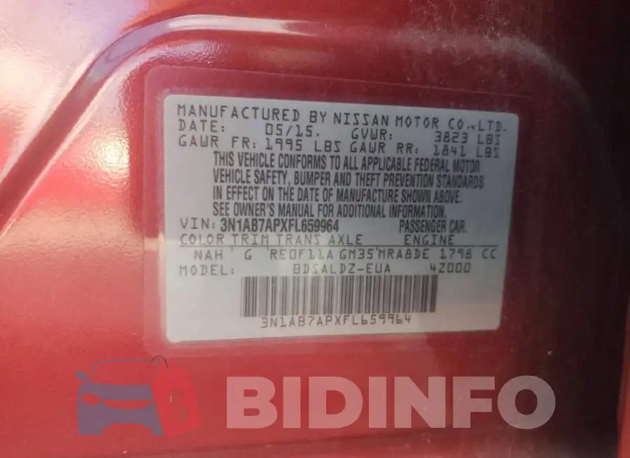 3N1AB7APXFL659964 Photo# 12