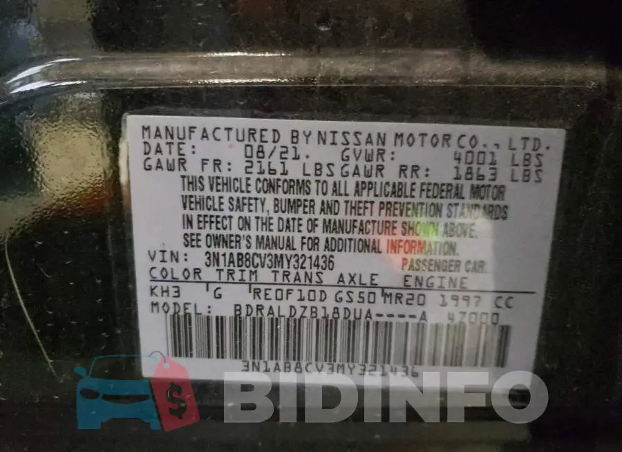 3N1AB8CV3MY321436 Photo# 10