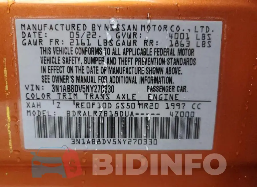 3N1AB8DV5NY270330 Photo# 12