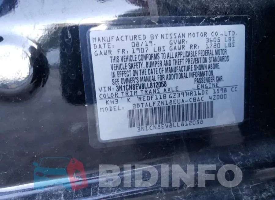 3N1CN8EV8LL812058 Photo# 13