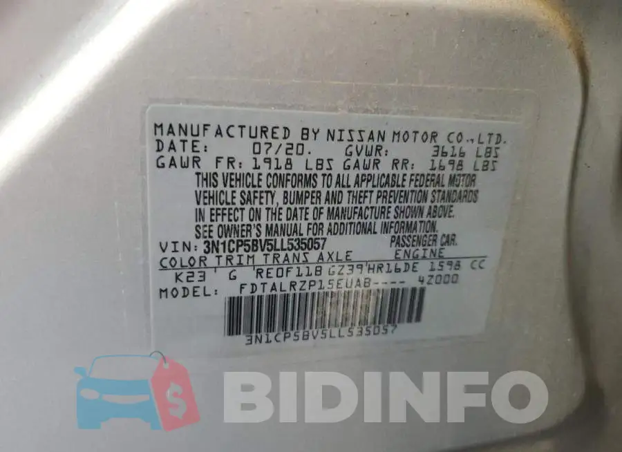 3N1CP5BV5LL535057 Photo# 13