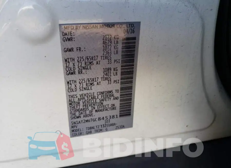 5N1AT2MV7GC845381 Photo# 10