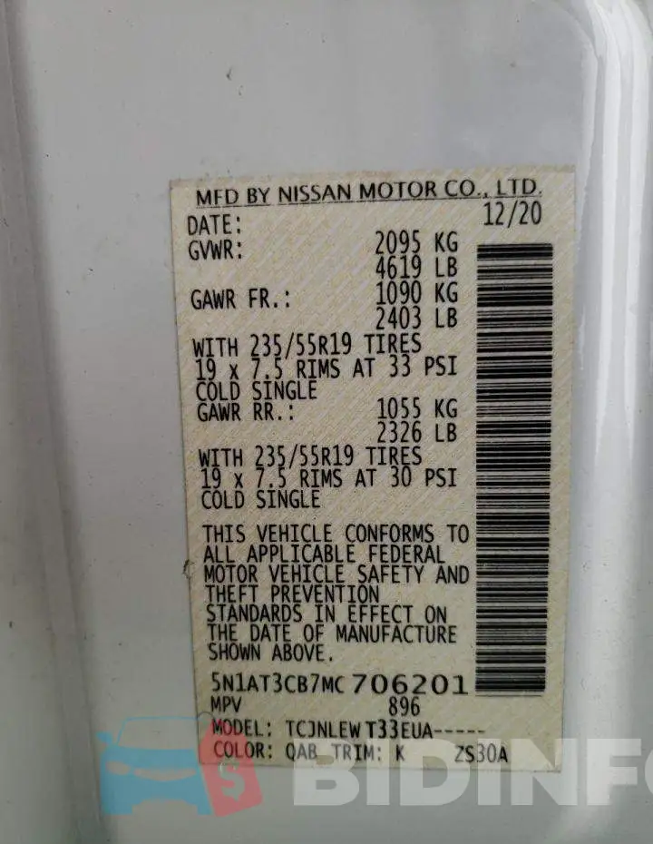 5N1AT3CB7MC706201 Photo# 13