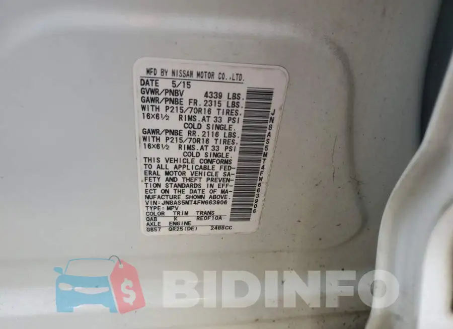 JN8AS5MT4FW663906 Photo# 13
