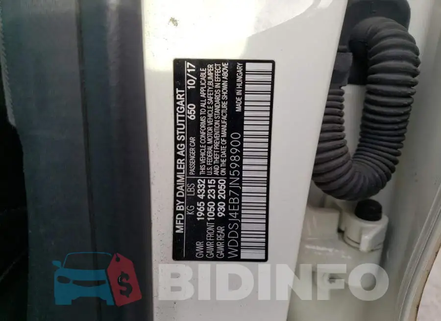WDDSJ4EB7JN598900 Photo# 12