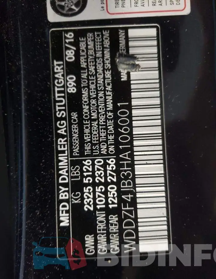 WDDZF4JB3HA106001 Photo# 10