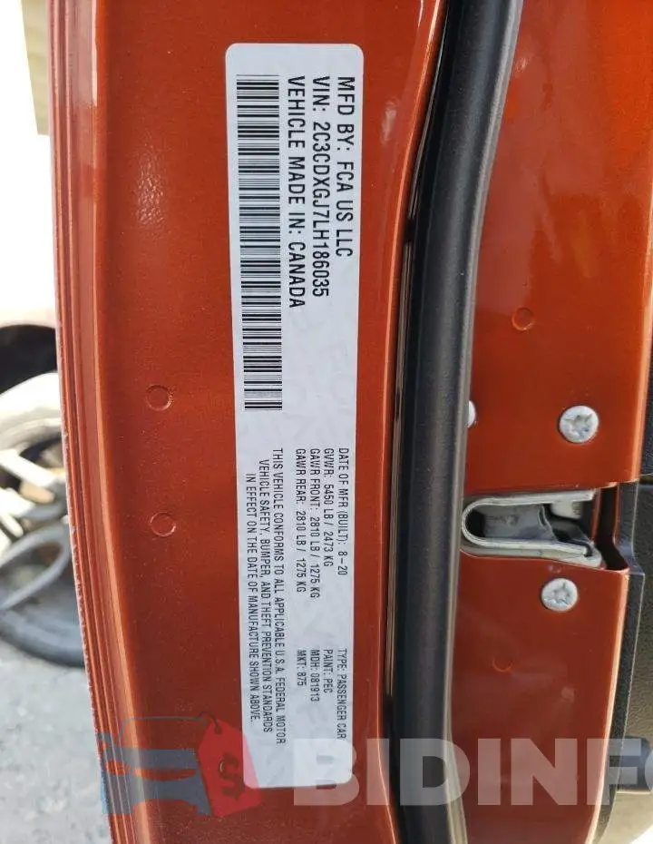 2C3CDXGJ7LH186035 Photo# 12