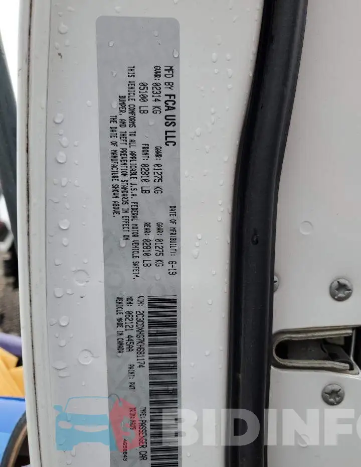 2C3CDXHG7KH681174 Photo# 13