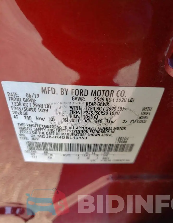 2LMDJ8JK4DBL10153 Photo# 13