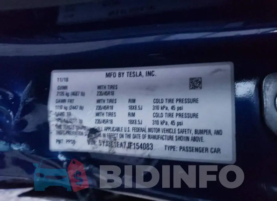 5YJ3E1EA7JF154083 Photo# 12