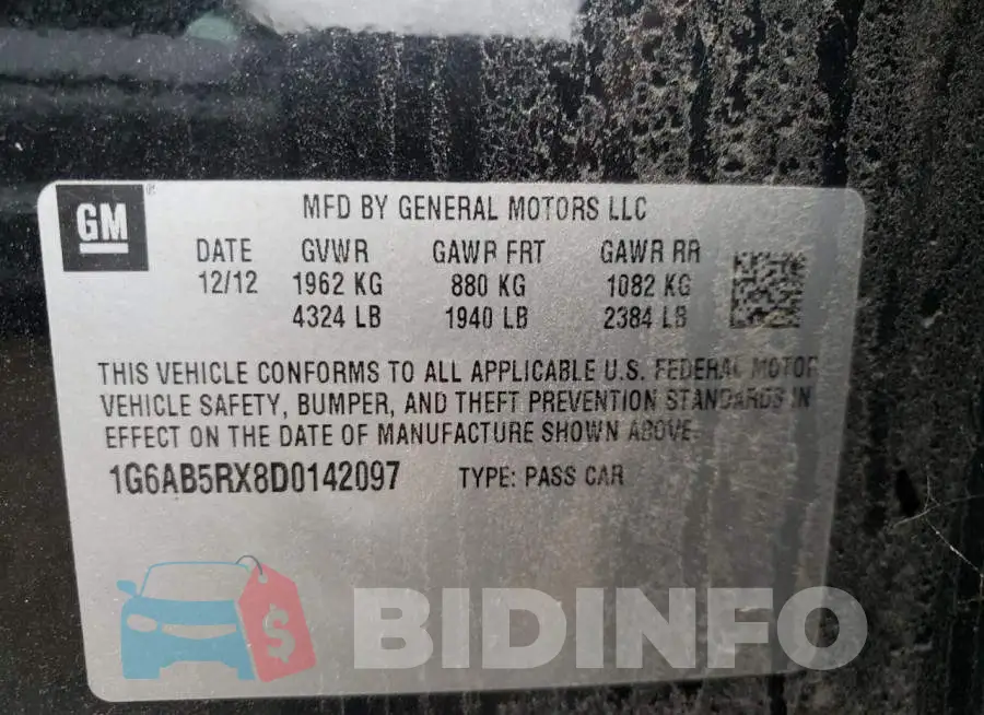 1G6AB5RX8D0142097 Photo# 12