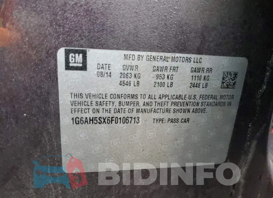 1G6AH5SX6F0106713 Photo# 12