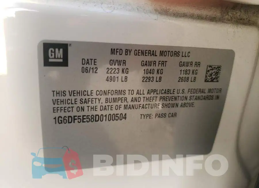 1G6DF5E58D0100504 Photo# 10