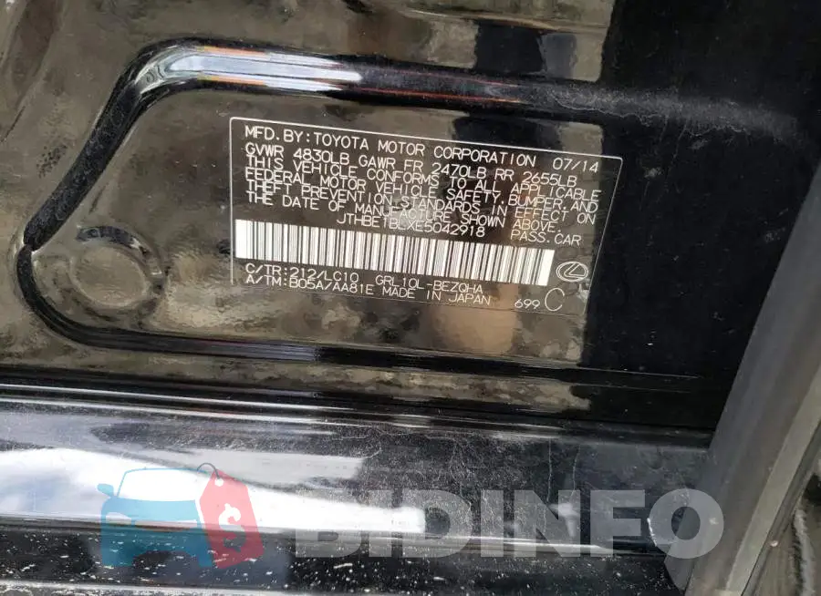 JTHBE1BLXE5042918 Photo# 12