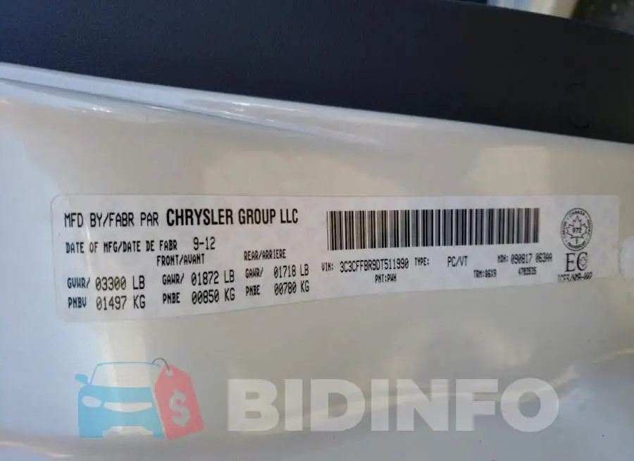 3C3CFFBR9DT511990 Photo# 10