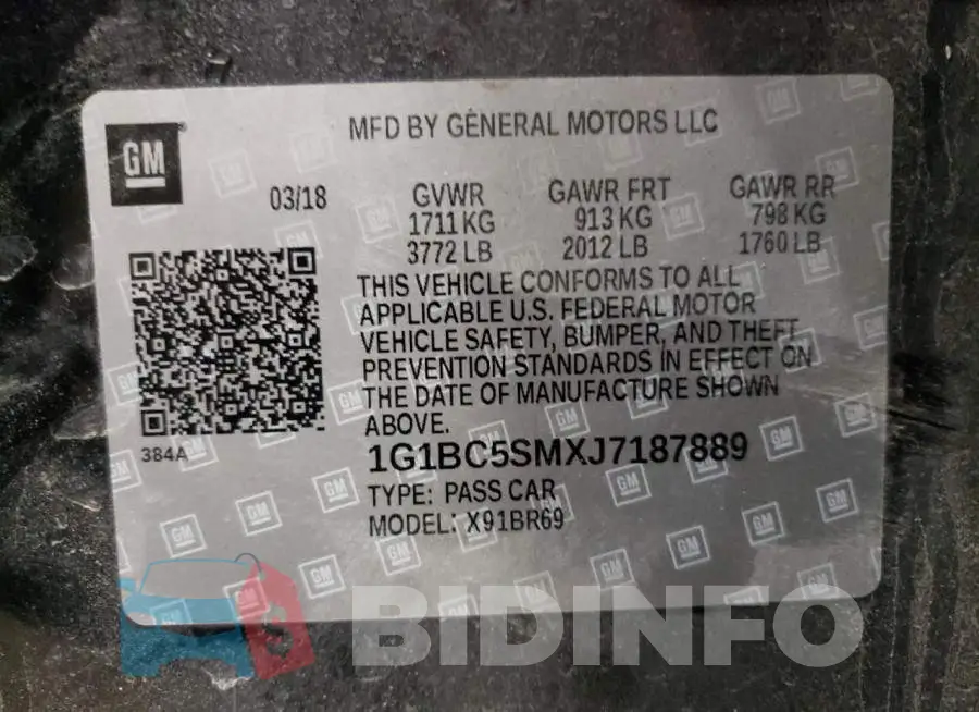 1G1BC5SMXJ7187889 Photo# 12