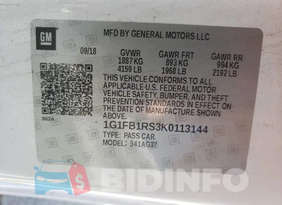 1G1FB1RS3K0113144 Photo# 10