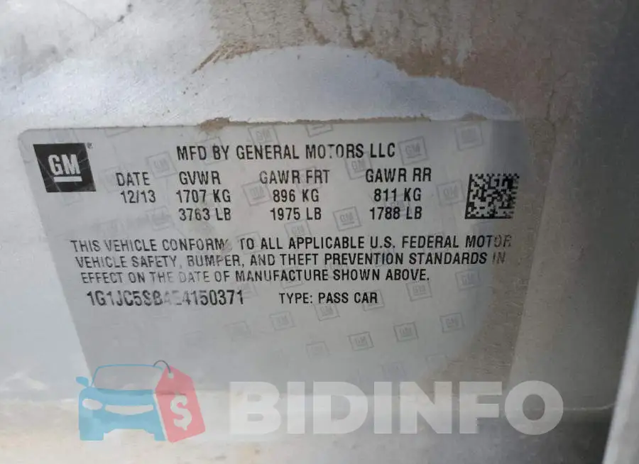 1G1JC5SB4E4150371 Photo# 12