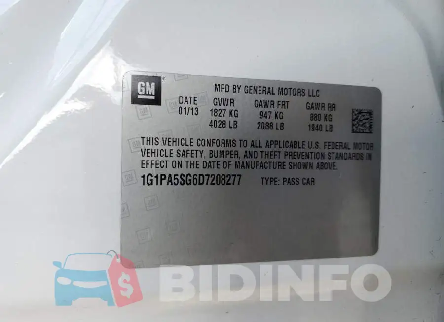 1G1PA5SG6D7208277 Photo# 12