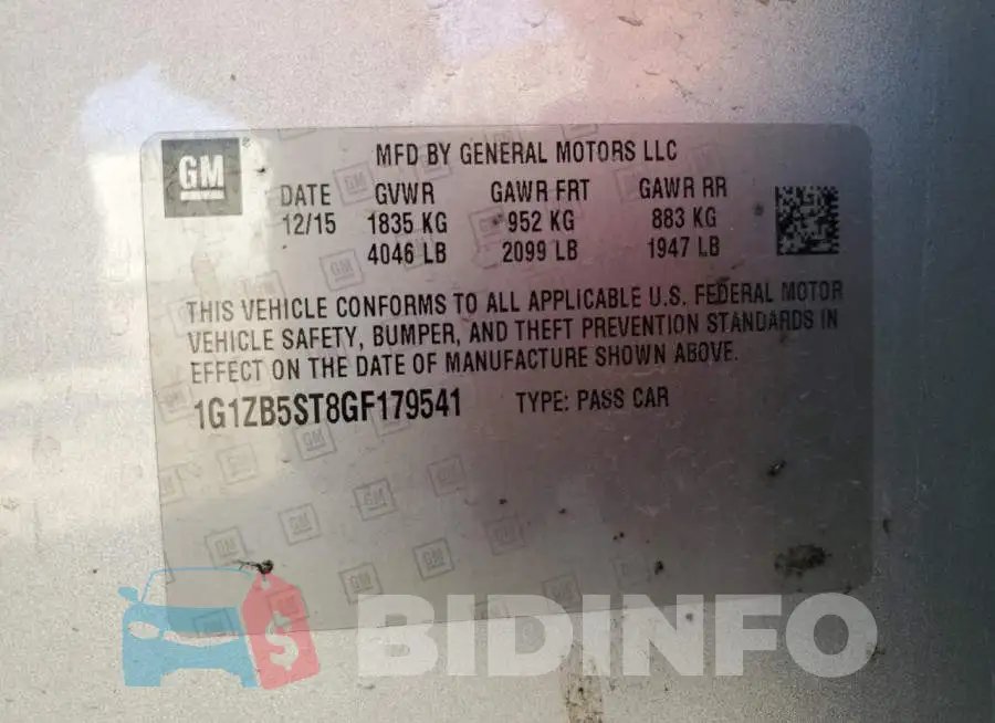 1G1ZB5ST8GF179541 Photo# 10