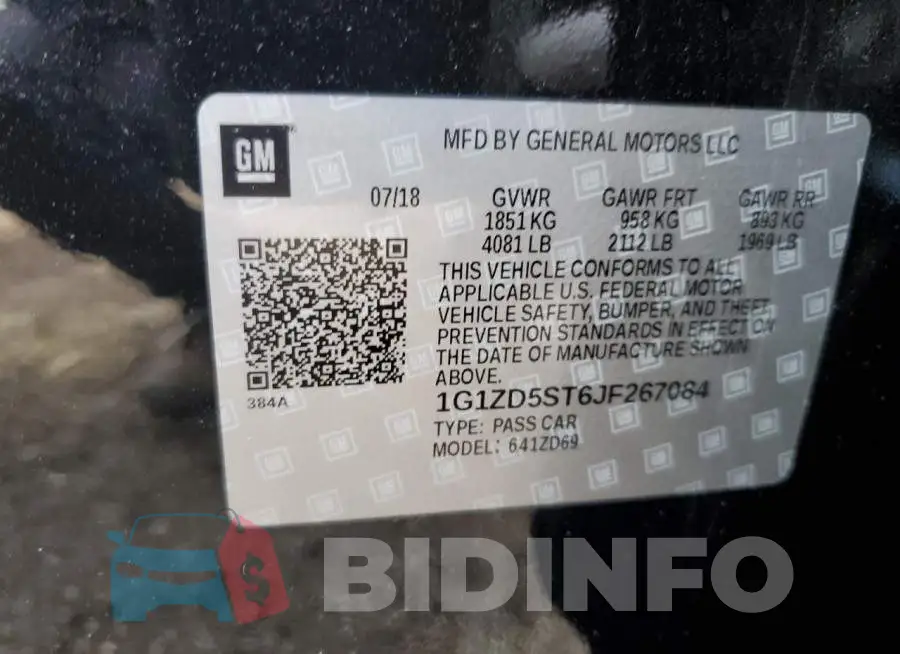 1G1ZD5ST6JF267084 Photo# 10