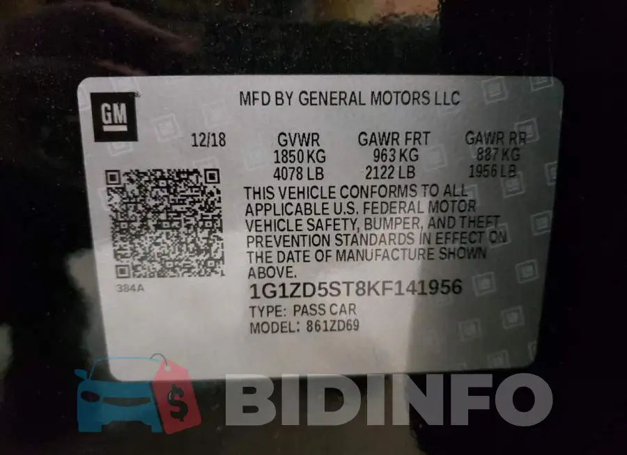 1G1ZD5ST8KF141956 Photo# 10