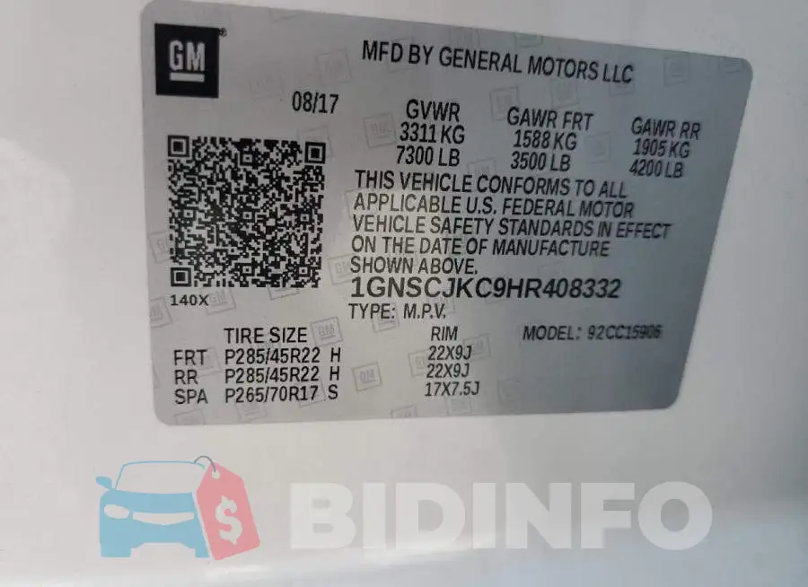 1GNSCJKC9HR408332 Photo# 10