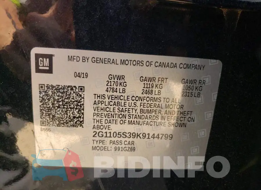 2G1105S39K9144799 Photo# 10