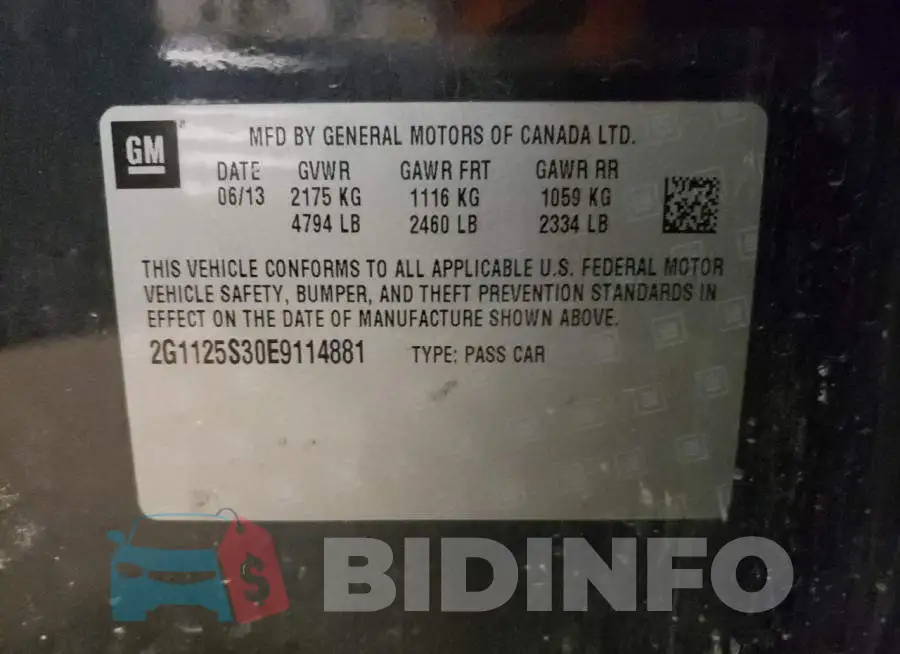 2G1125S30E9114881 Photo# 13